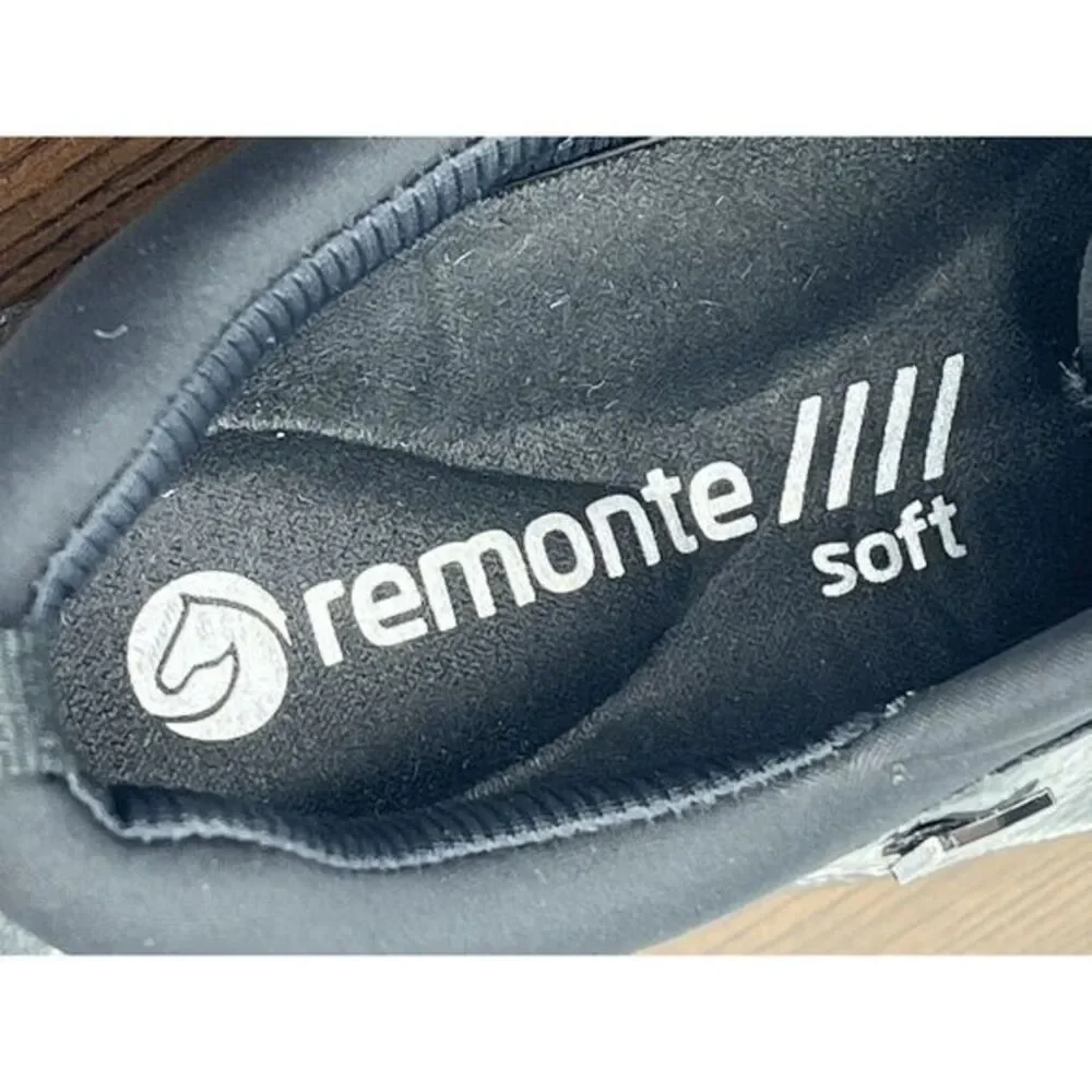 Remonte Soft Loafer Shoes Women's 41 / 10 Black Comfort Zip Walking‎ Sneakers